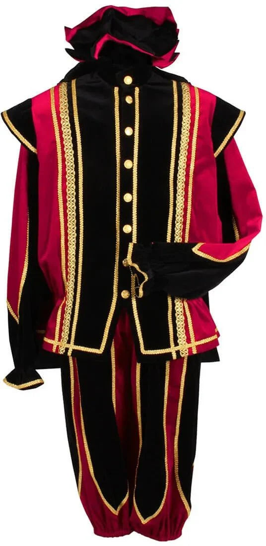 Astricos Black Peter Cosplay Costume for Men - Luxurious Tudor Velvet Holiday Outfit with Ball Gown - Astricos