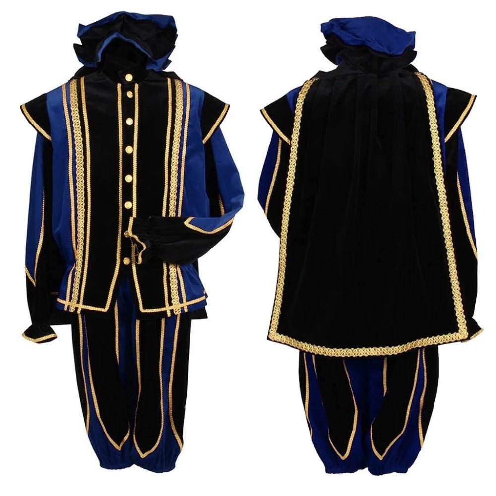 Astricos Black Peter Cosplay Costume for Men - Luxurious Tudor Velvet Holiday Outfit with Ball Gown - Astricos