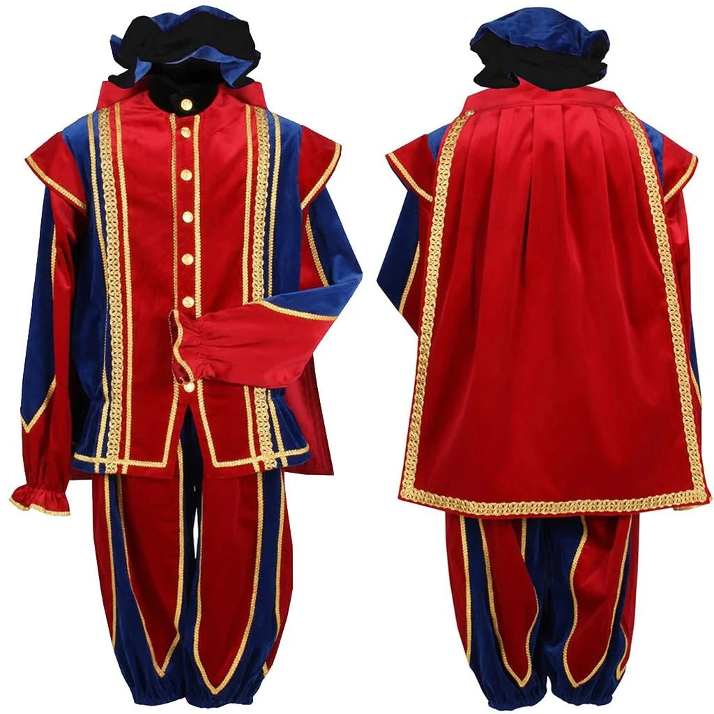 Astricos Black Peter Cosplay Costume for Men - Luxurious Tudor Velvet Holiday Outfit with Ball Gown - Astricos