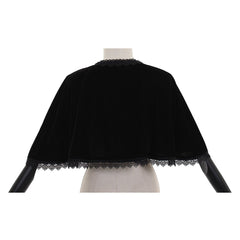 Elegant Black Velvet Cape - Perfect for Wicca, Gothic, Victorian & Halloween Events - Astricos