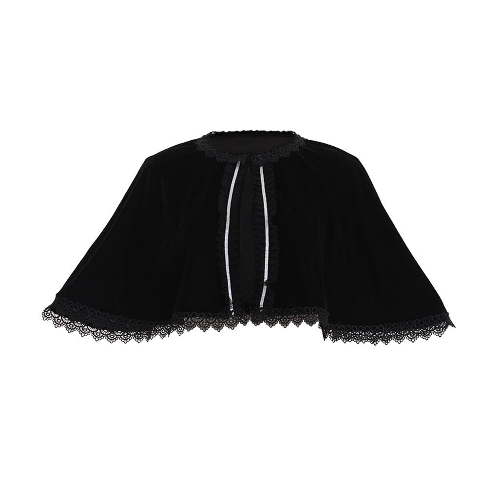 Elegant Black Velvet Cape - Perfect for Wicca, Gothic, Victorian & Halloween Events - Astricos