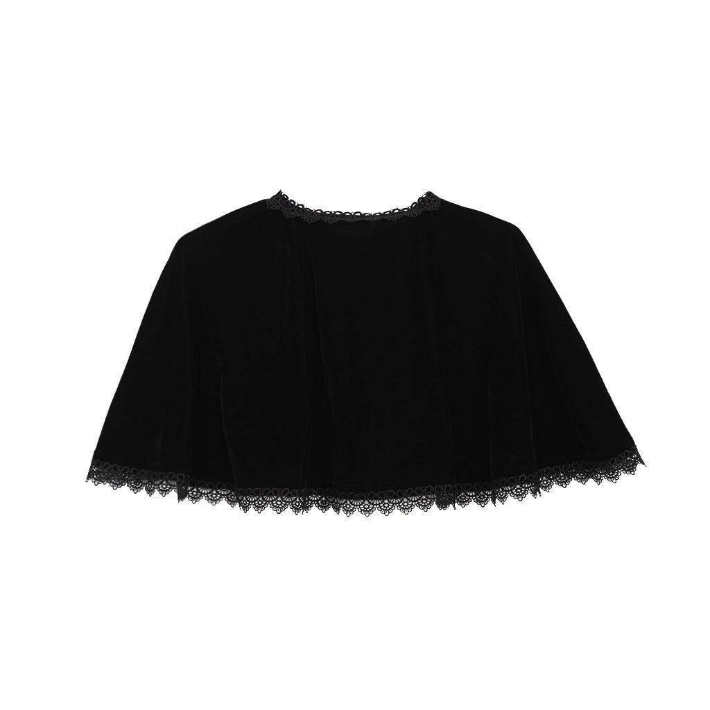 Elegant Black Velvet Cape - Perfect for Wicca, Gothic, Victorian & Halloween Events - Astricos