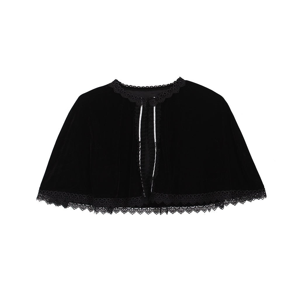 Elegant Black Velvet Cape - Perfect for Wicca, Gothic, Victorian & Halloween Events - Astricos