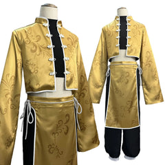 Astricos Bachira Anime Cosplay Costume - Blue Lock Kung Fu Tang Suit with Adjustable Synthetic Fiber Wig - Astricos