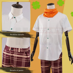 Astricos Bachira Cosplay Costume - Blue Lock Anime Inspired Outfit with Wig, Shirt, Pants, Scarf, Hat, and Rose - Astricos