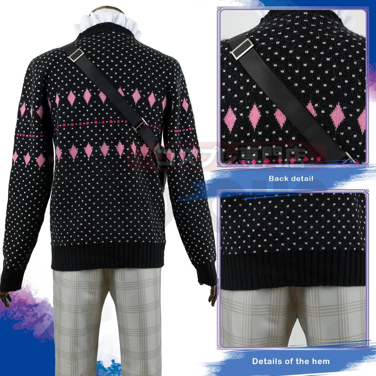 Astricos Chigiri Cosplay Costume - Blue Lock Anime Inspired Sweater Pants Outfit with Wig and Bag - Astricos