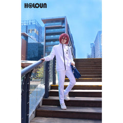 Astricos Blue Lock Anime Chigiri Cosplay Costume with Full-Zip Tracksuit and Synthetic Fibers Wig - Astricos