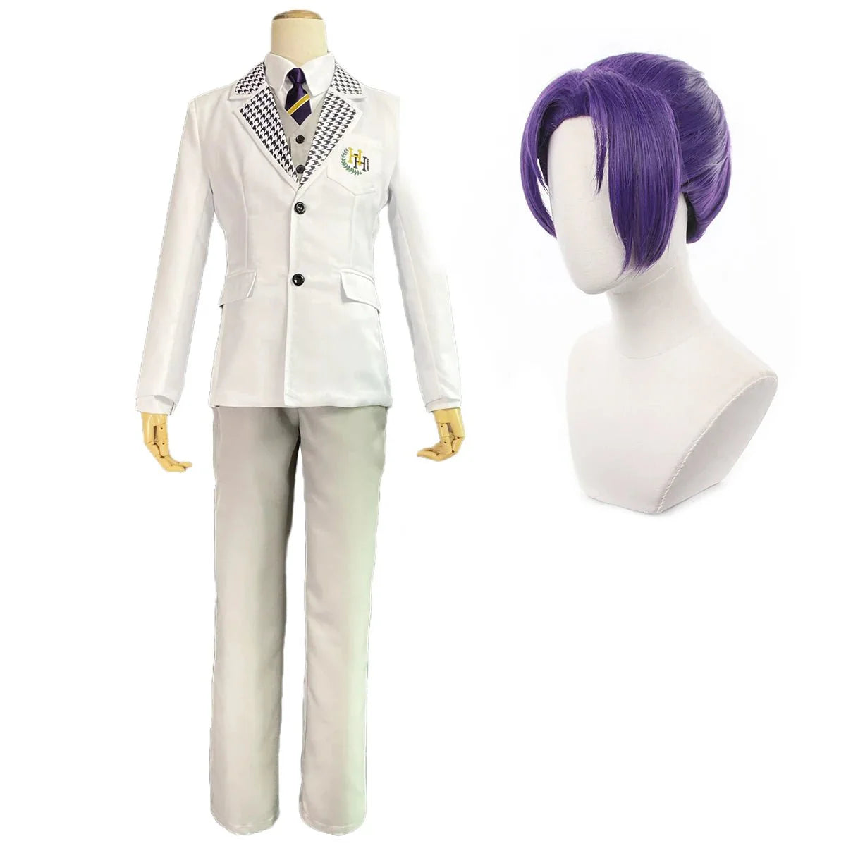 Astricos Anime Cosplay Costume Wig - Blue Lock Episode Nagi Reo Mikage DK School Uniform with Embroidery Suit and Rose Net Synthetic Fibers - Astricos