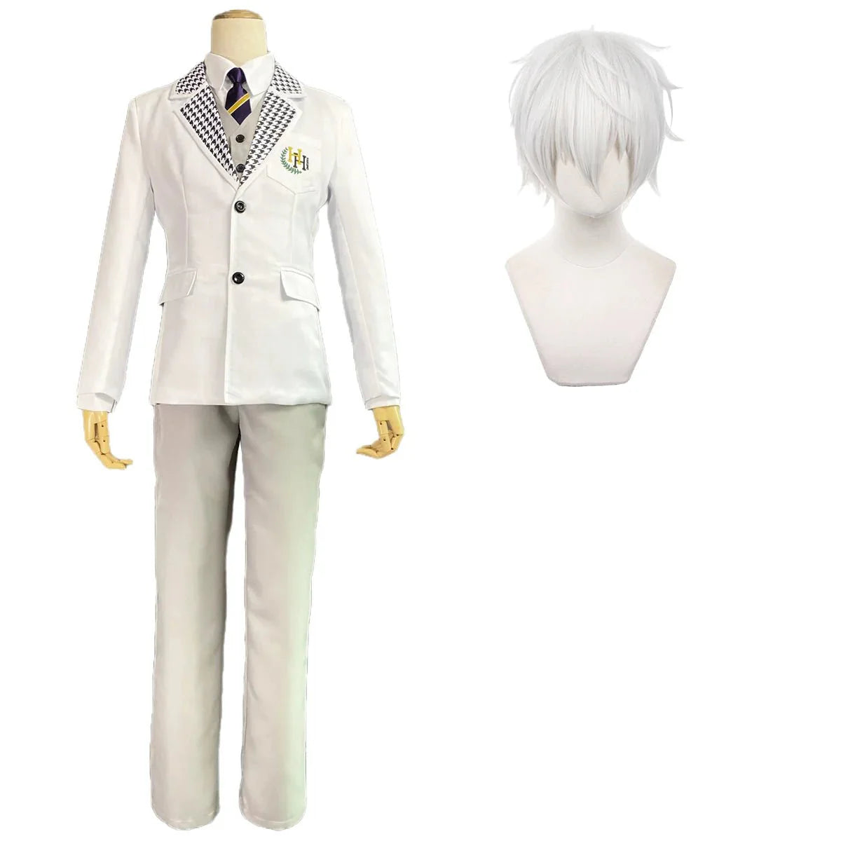 Astricos Anime Cosplay Costume Wig - Blue Lock Episode Nagi Reo Mikage DK School Uniform with Embroidery Suit and Rose Net Synthetic Fibers - Astricos