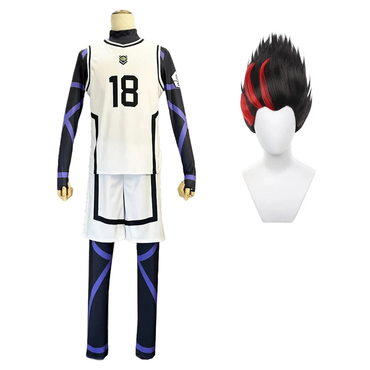 Astricos Blue Lock Anime Cosplay Costume - Authentic Football Uniform and Wig for Ultimate Fan Experience - Astricos