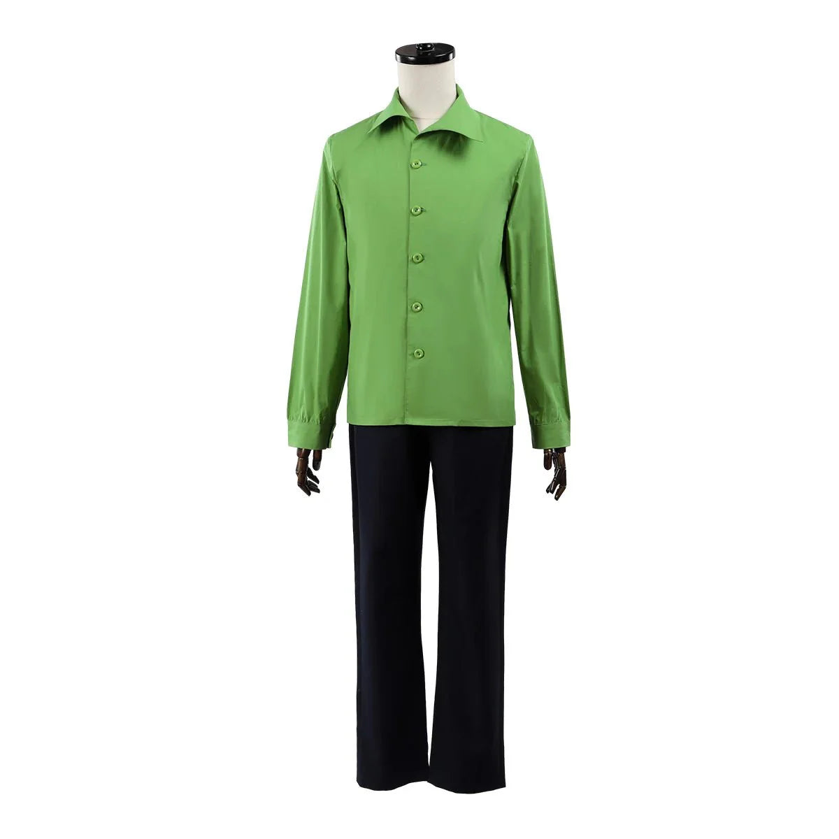 Astricos Blue Lock Anime Isagi Cosplay Costume Wig Green Shirt Black Suit Pants Daily Wear Outfit - Astricos