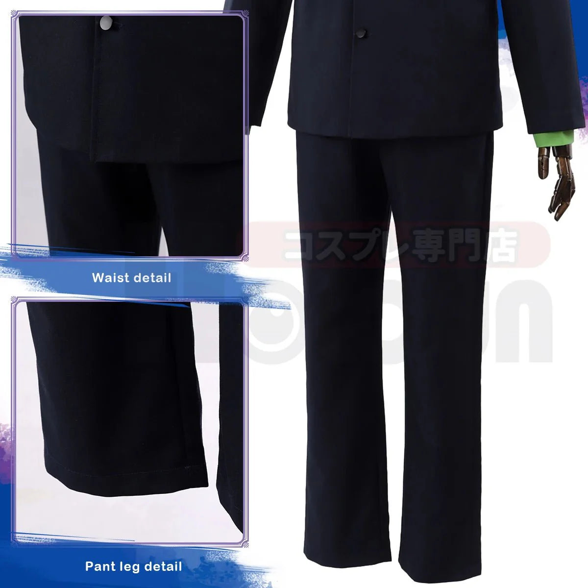 Astricos Blue Lock Anime Isagi Cosplay Costume Wig Green Shirt Black Suit Pants Daily Wear Outfit - Astricos