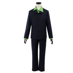 Astricos Blue Lock Anime Isagi Cosplay Costume Wig Green Shirt Black Suit Pants Daily Wear Outfit - Astricos