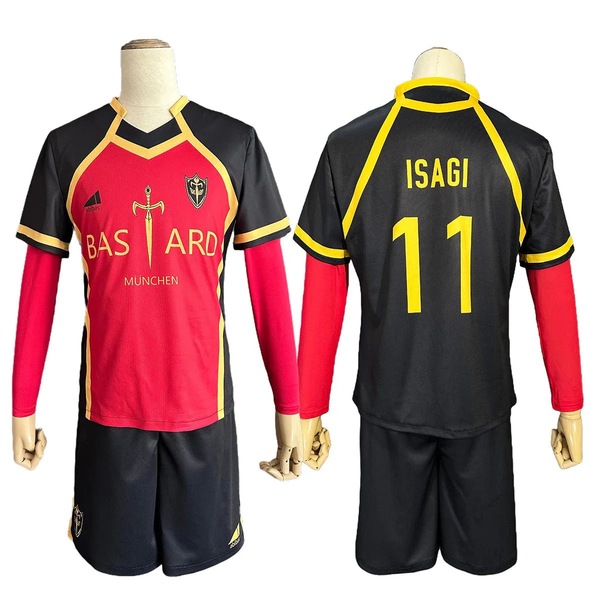 Astricos Blue Lock Anime Kaiser Ness, Isagi, Kurona, Hiori Cosplay Costume with Detailed Embroidery Football Uniform - Astricos