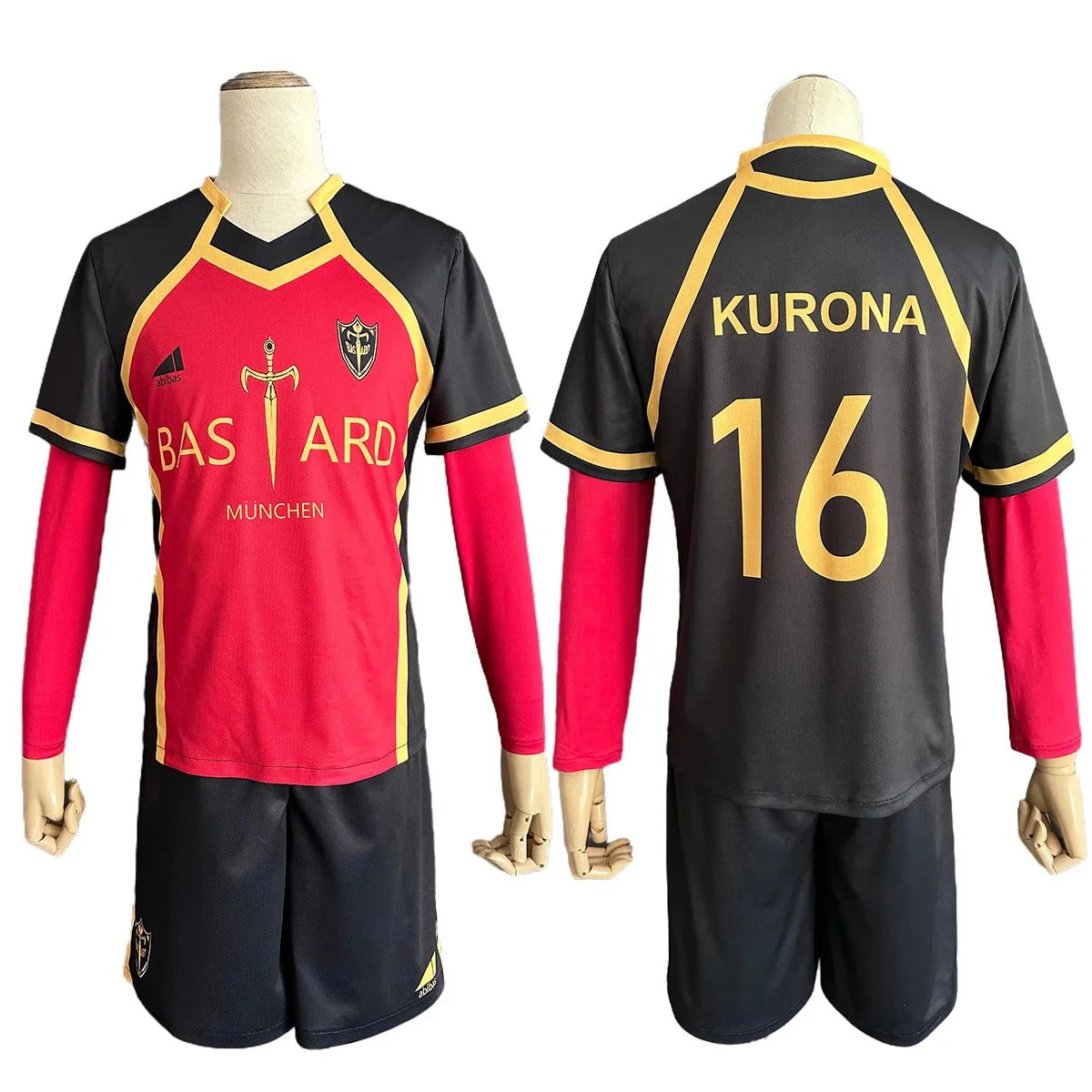 Astricos Blue Lock Anime Kaiser Ness, Isagi, Kurona, Hiori Cosplay Costume with Detailed Embroidery Football Uniform - Astricos