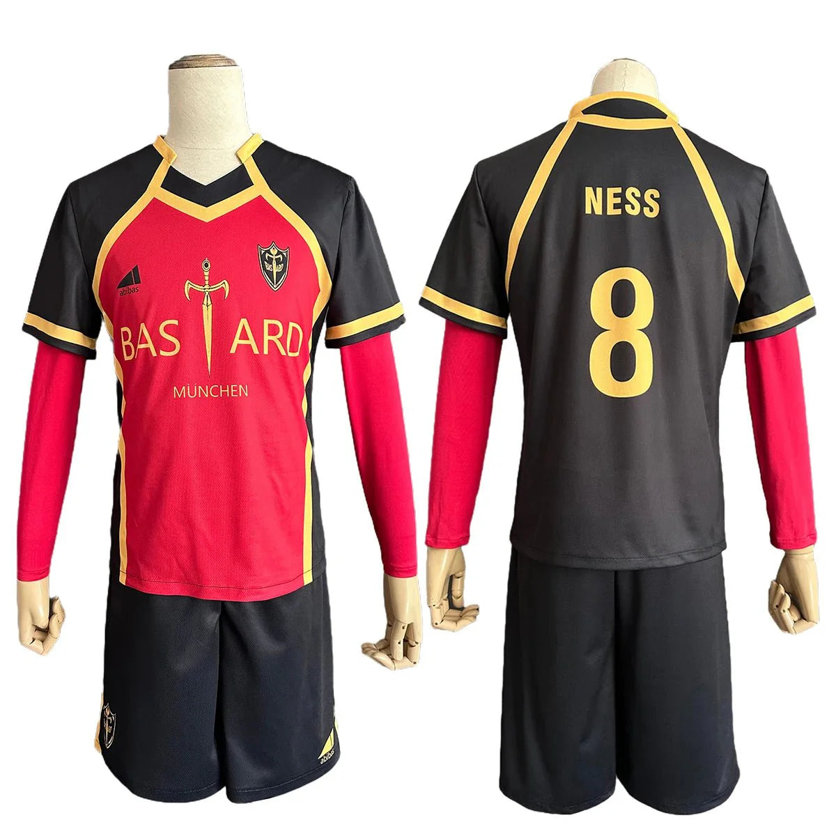 Astricos Blue Lock Anime Kaiser Ness, Isagi, Kurona, Hiori Cosplay Costume with Detailed Embroidery Football Uniform - Astricos