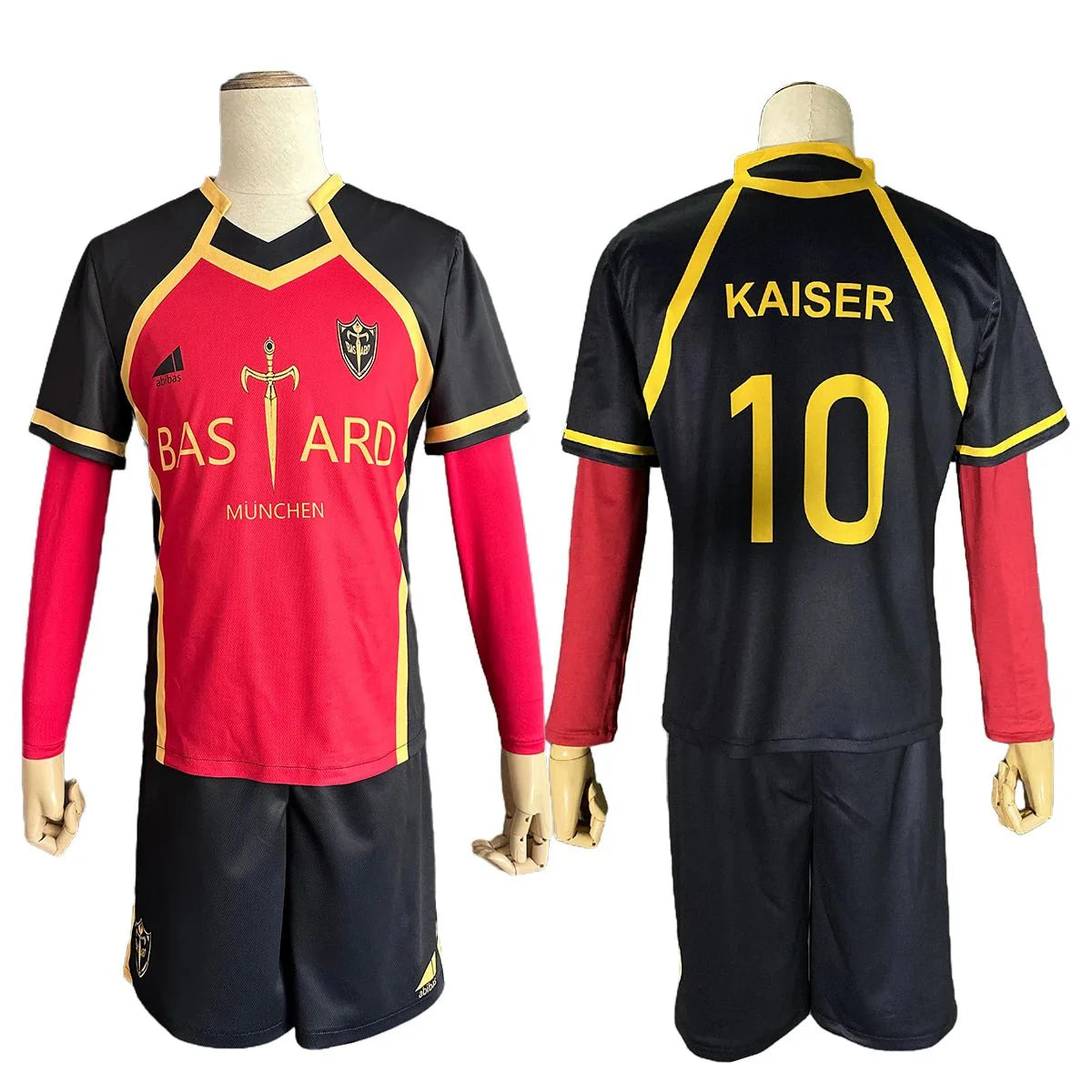 Astricos Blue Lock Anime Kaiser Ness, Isagi, Kurona, Hiori Cosplay Costume with Detailed Embroidery Football Uniform - Astricos