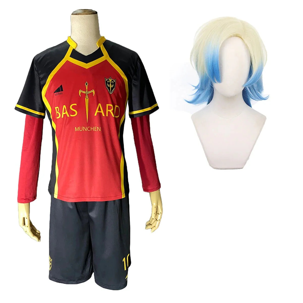 Astricos Blue Lock Anime Kaiser Ness, Isagi, Kurona, Hiori Cosplay Costume with Detailed Embroidery Football Uniform - Astricos