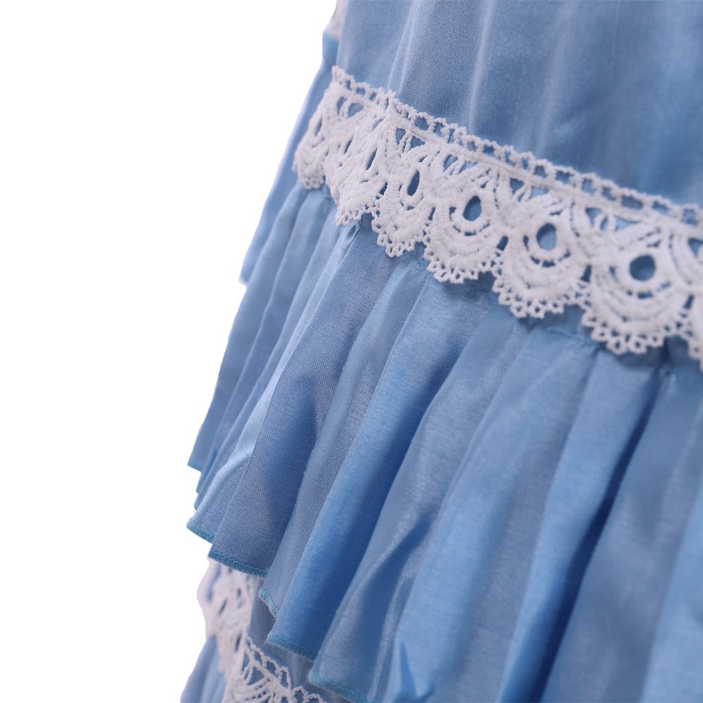 Royal Blue Victorian Bustle Dress with Elegant Lace | Ideal for Cosplay, Themed Events & 19th Century Fashion - Astricos