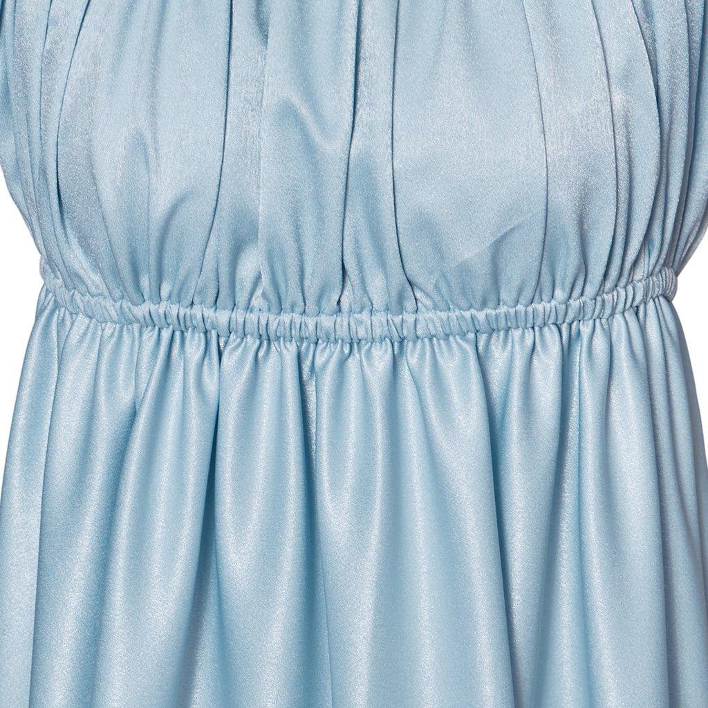 Astricos Cosplay Costume - Elegant Light Blue Silk Empire Waist Regency Dress - Astricos