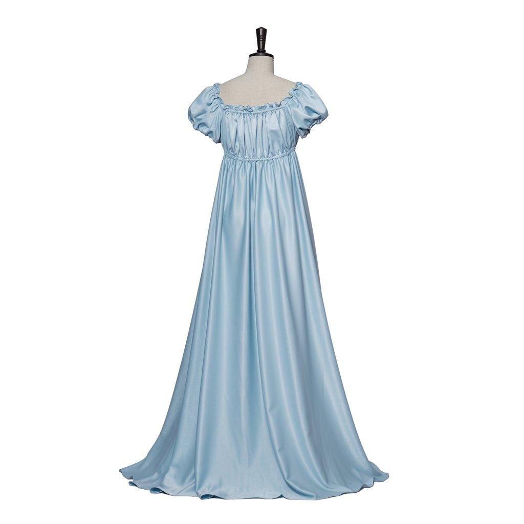 Astricos Cosplay Costume - Elegant Light Blue Silk Empire Waist Regency Dress - Astricos