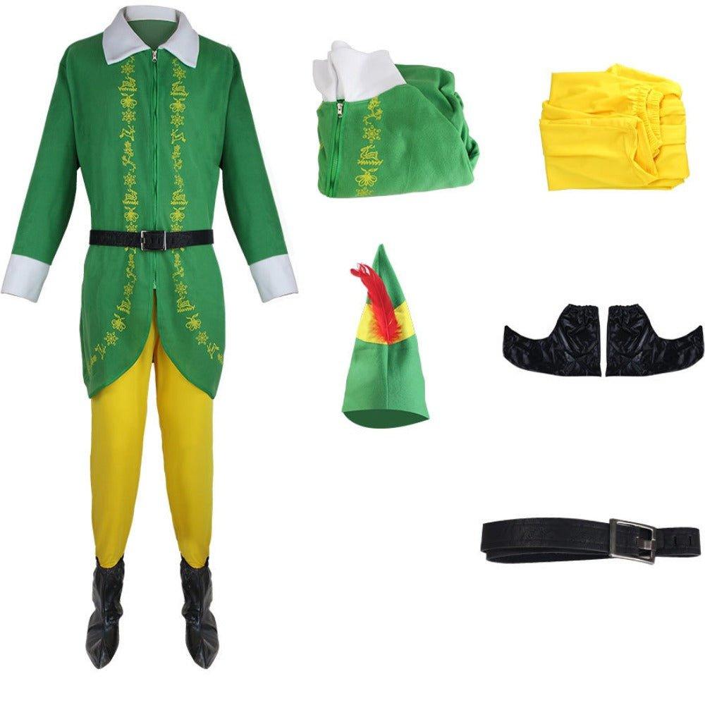 Astricos Buddy The Elf Costume for Men | Authentic Movie-Inspired Outfit for Festive Events - Astricos