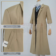 Astricos Dazai Osamu Cosplay Costume - Premium Anime Outfit with Wig, Coat, and Accessories - Astricos