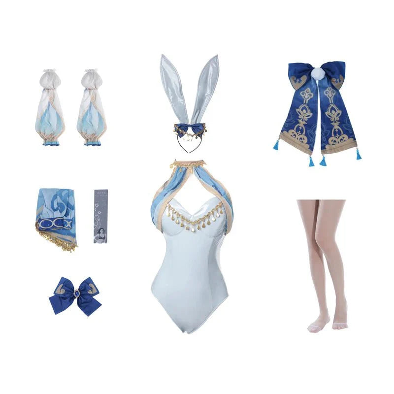 Astricos Nilou Cosplay Costume - Genshin Impact Bunny Girl Jumpsuit Style A & B - Astricos