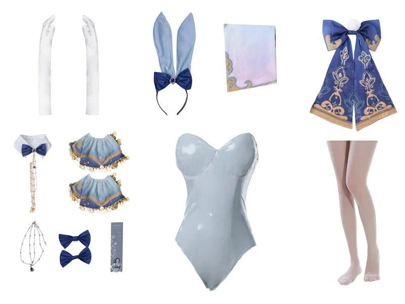 Astricos Nilou Cosplay Costume - Genshin Impact Bunny Girl Jumpsuit Style A & B - Astricos