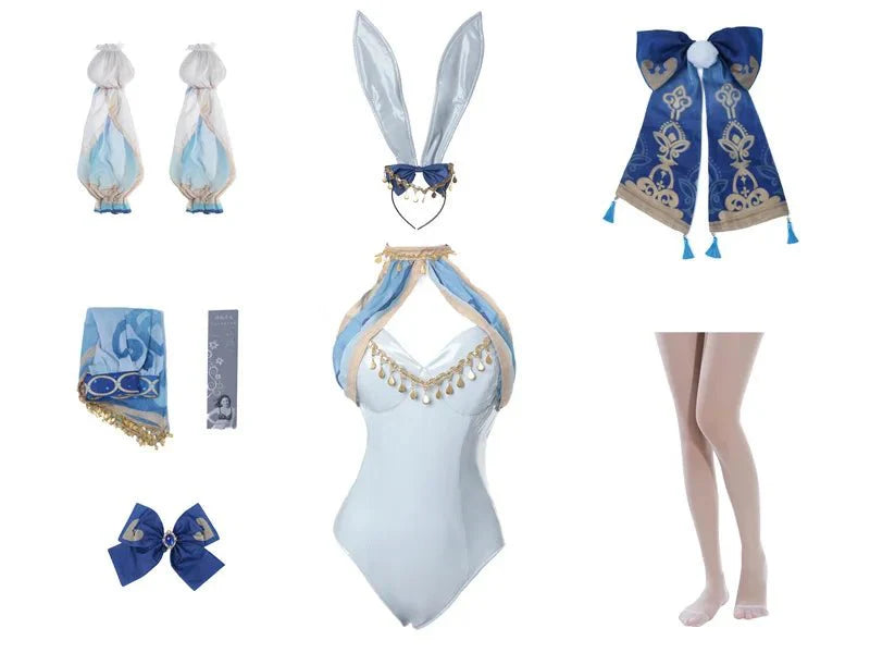 Astricos Nilou Cosplay Costume - Genshin Impact Bunny Girl Jumpsuit Style A & B - Astricos