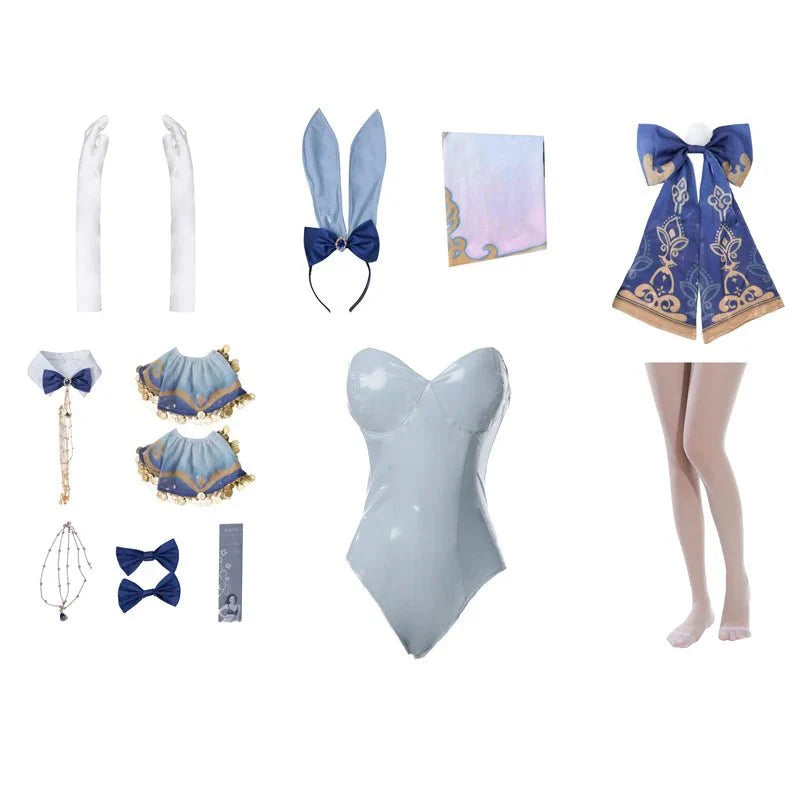 Astricos Nilou Cosplay Costume - Genshin Impact Bunny Girl Jumpsuit Style A & B - Astricos