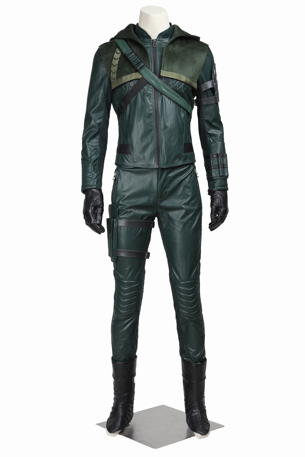 Astricos Green Arrow Cosplay Set – Mask, Gloves, Holster, Belt, Bag - Astricos