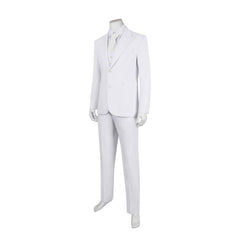 Astricos Joker 2 Arthur Fleck White Cosplay Costume Full Set - Suit, Shirt, Vest, Pants, Tie - Astricos