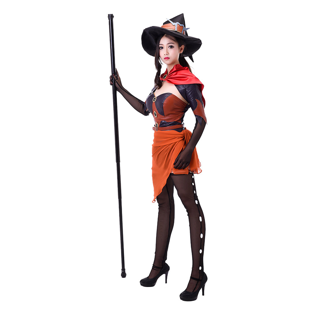 Astricos Overwatch Mercy Witch Skin Cosplay Costume | Premium Game Cosplay Series - Astricos