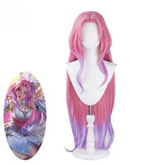 Astricos Crystal Rose Seraphine Cosplay Wig - 85cm Long Gradient Color Synthetic Hair for Women - Astricos