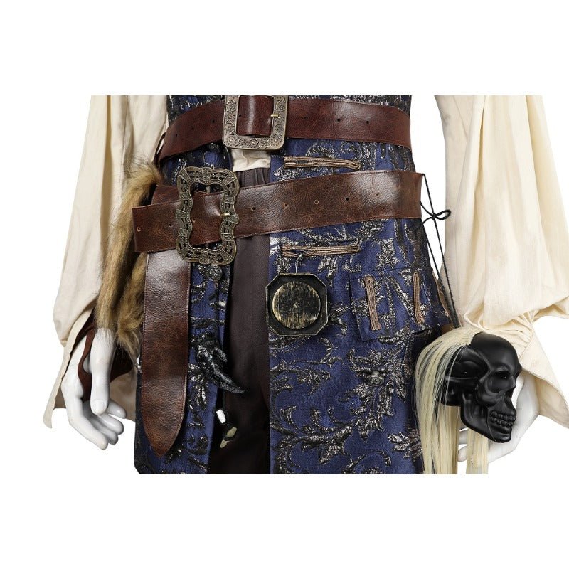 Astricos Captain Jack Sparrow Cosplay Costume - Premium Adult Pirate Outfit for Halloween - Astricos