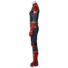 Astricos Metallic Blue PU Leather Captain Marvel Cosplay Costume – Ideal for Marvel Enthusiasts - Astricos