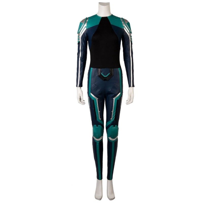 Captain Marvel Starforce Turquoise PU Leather Cosplay Costume | Astricos - Astricos