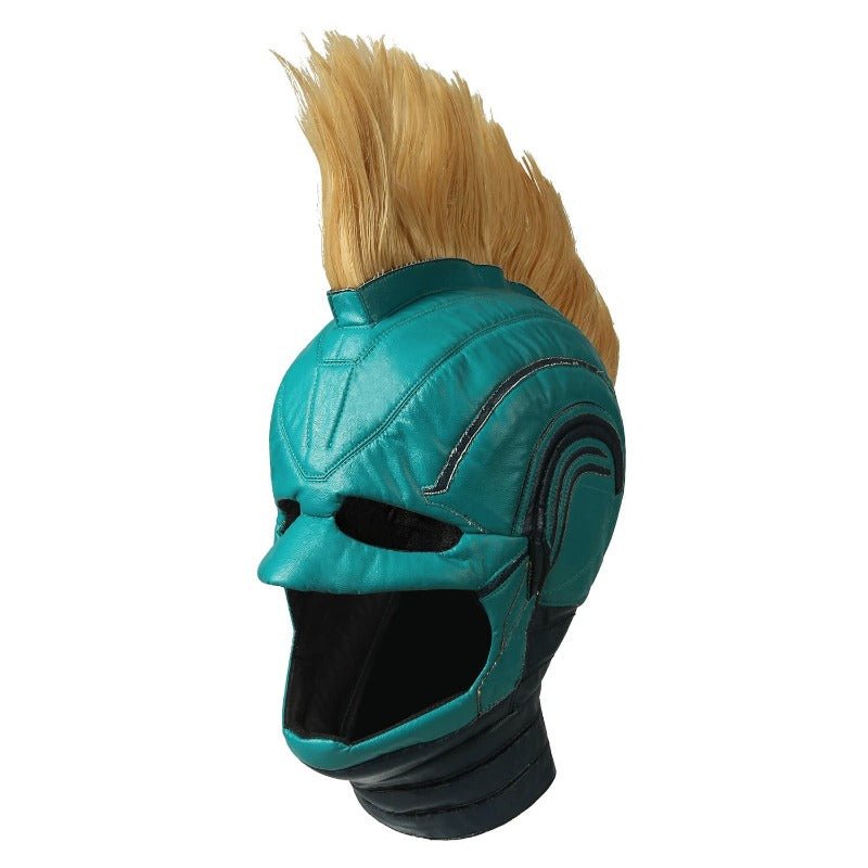 Captain Marvel Starforce Turquoise PU Leather Cosplay Costume | Astricos - Astricos