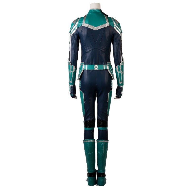 Captain Marvel Starforce Turquoise PU Leather Cosplay Costume | Astricos - Astricos