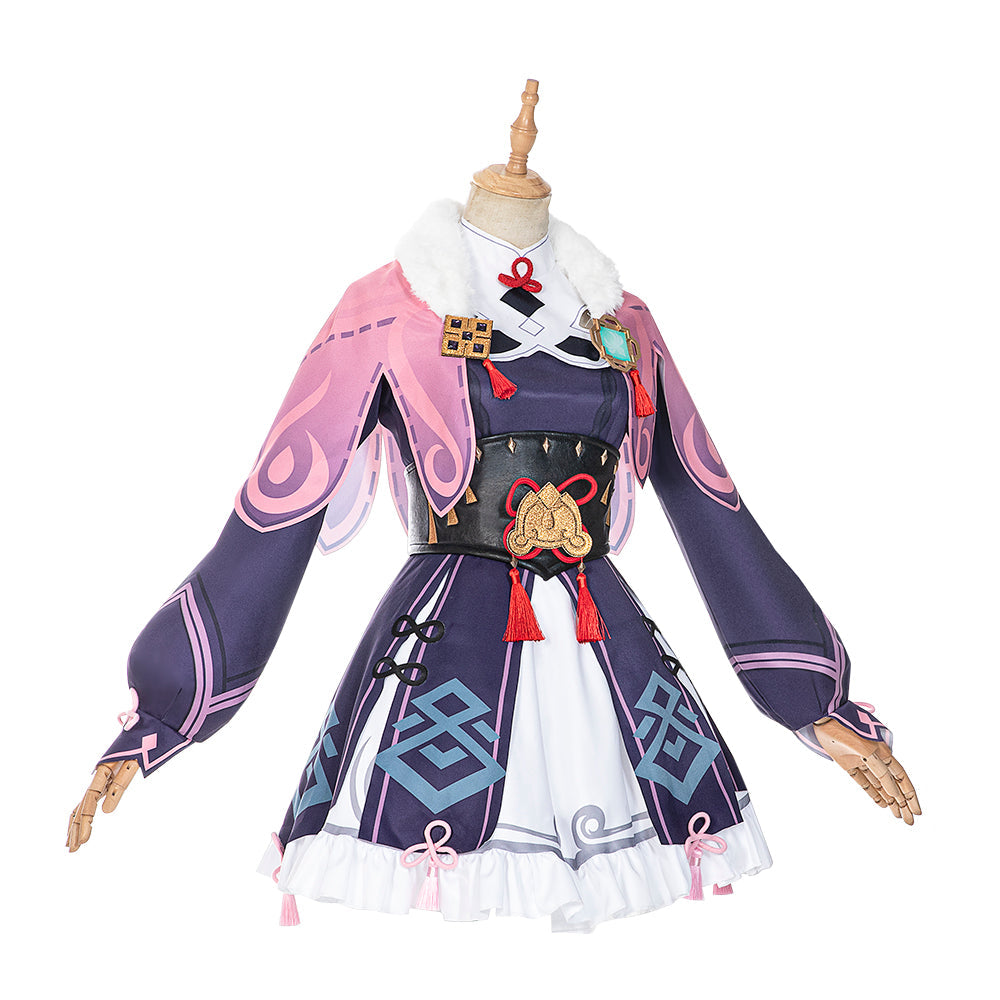 Astricos Yunjin Cosplay Costume with Lolita Robe, Hat, and Tights for Adult Women - Astricos