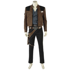 Astricos Han Solo Cosplay Set - Premium Suede Jacket, Leather Belt & Holster for Star Wars Fans - Astricos