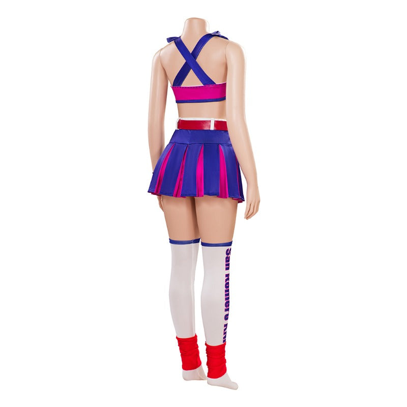 Astricos Juliet Starling Cosplay Costume - Lollipop Chainsaw Inspired Sexy Top and Skirt Set for Women - Astricos