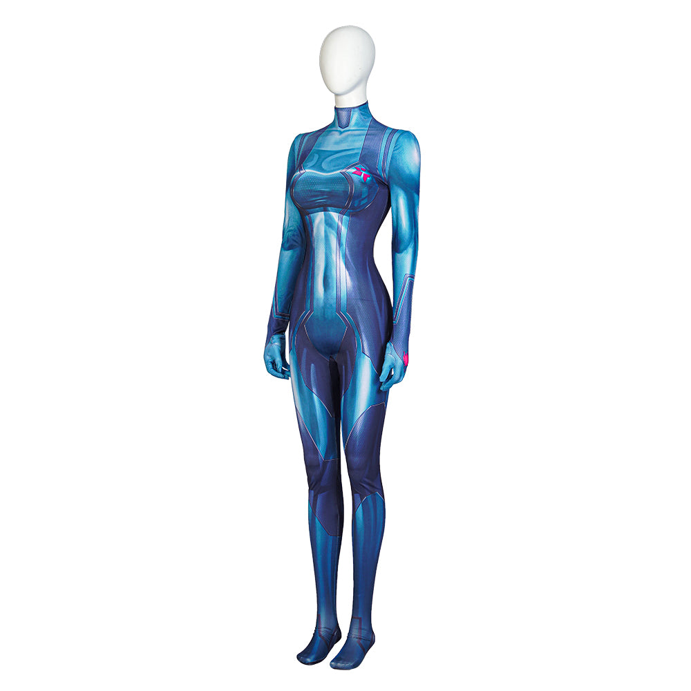 Astricos Samus Aran Metroid Cosplay Costume - Premium Spandex Superhero Bodysuit for Halloween - Astricos