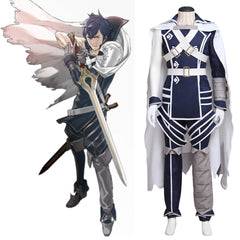 Astricos Fire Emblem Awakening Chrom Cosplay Costume | Heroic Prince Combat Uniform with Cloak - Astricos