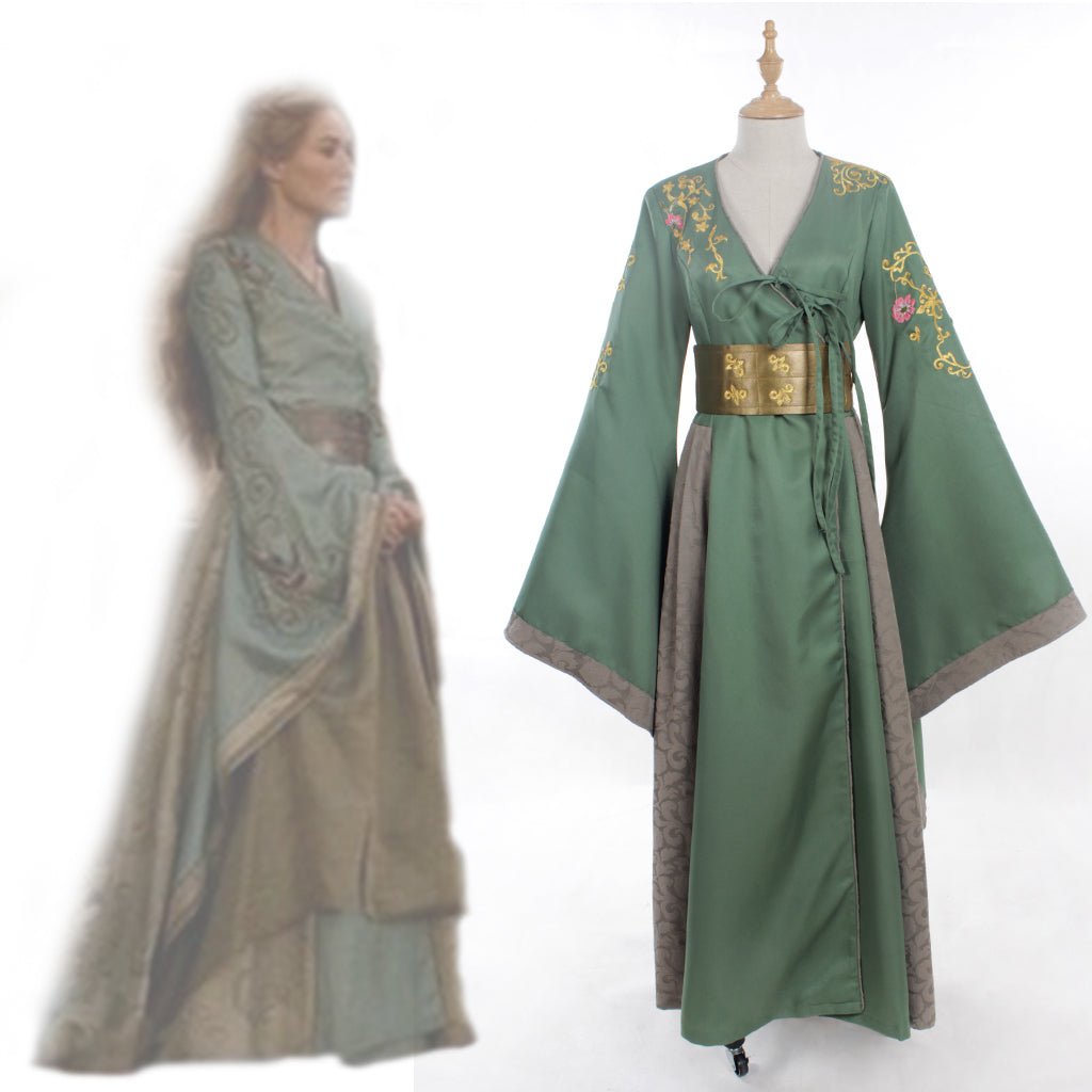 Astricos Cersei Lannister Green Dress Adult Costume | Women's Halloween Carnival Cosplay Outfit | Movie & TV Series Cosplay - Astricos