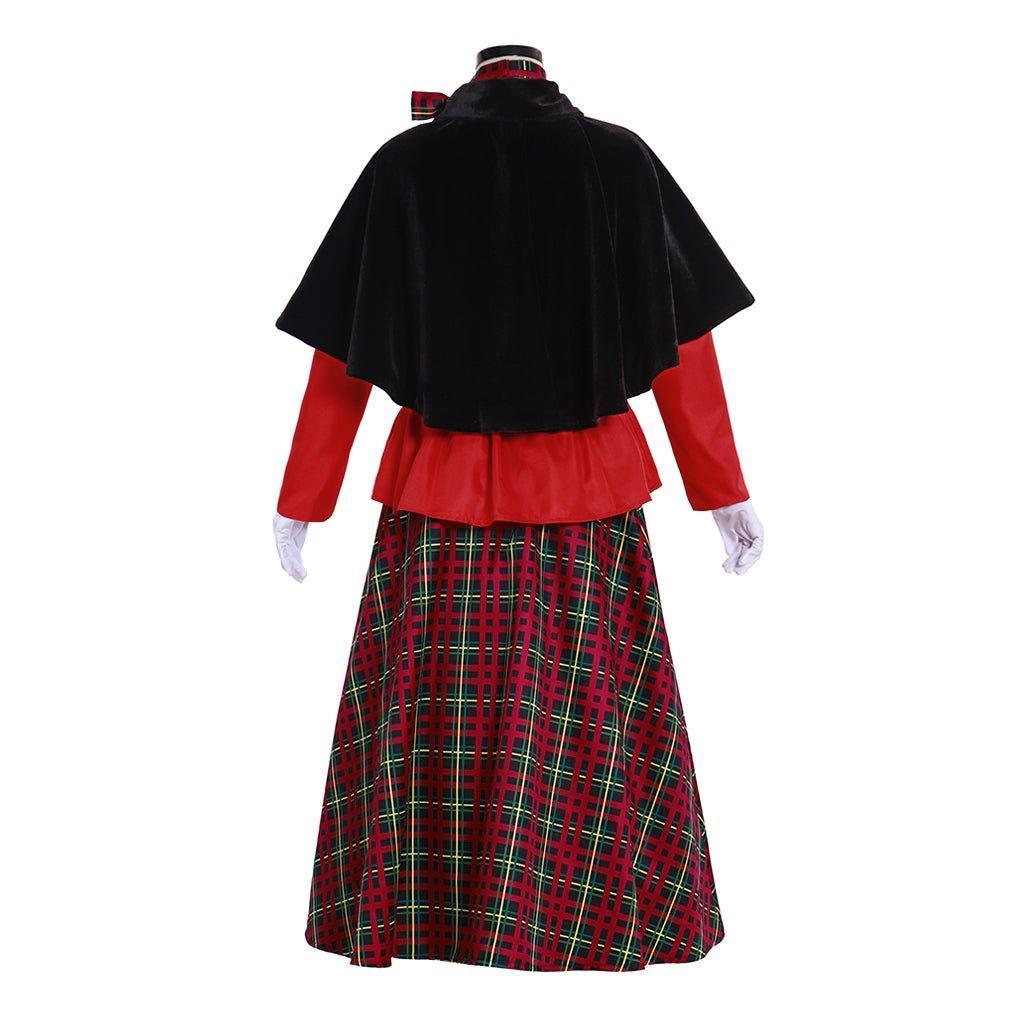 Astricos Victorian Caroler Costume | Elegant Yuletide Lady Christmas Outfit - Astricos