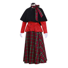 Astricos Victorian Caroler Costume | Elegant Yuletide Lady Christmas Outfit - Astricos