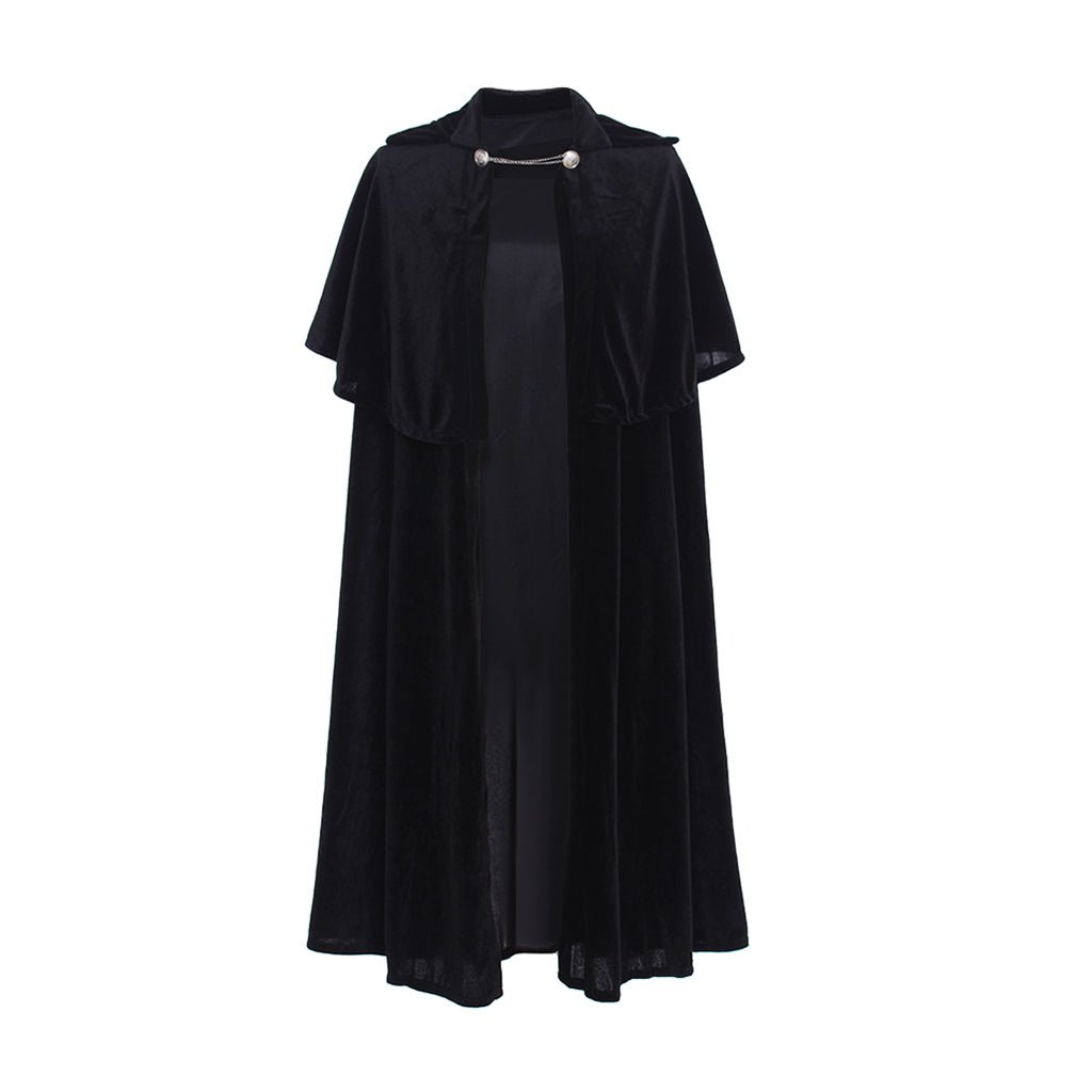 Unisex Astricos Black Cape - Perfect for Halloween, Cosplay, and Masquerade Balls - Astricos