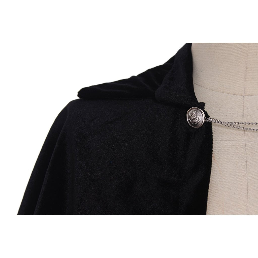 Unisex Astricos Black Cape - Perfect for Halloween, Cosplay, and Masquerade Balls - Astricos